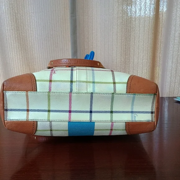 Coach Heritage Blue Stripe Tattersal Zip Tote - Picture 4 of 7